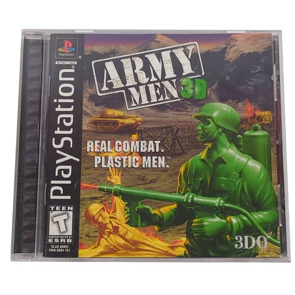 Army Men 3D PS1 Game Complete CIB 3DO 1999 Shooter Sony PlayStation 1 - Picture 1 of 3